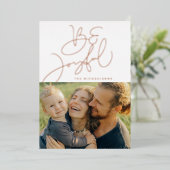 あなたの写真を追加 | メリークリスマス 喜びに満ちて 箔シーズンカード (立ち正面)