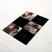 あなたの写真を追加 | メリークリスマス　平和　喜び　愛 箔シーズンカード (回転した状態)