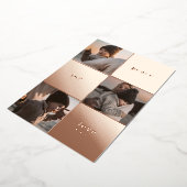 あなたの写真を追加 | メリークリスマス　平和　喜び　愛 箔シーズンカード (回転した状態)