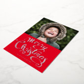 あなたの写真を追加 | メリークリスマス 箔シーズンカード (回転した状態)