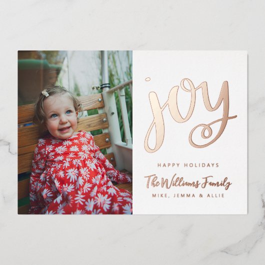 あなたの写真を追加 | 陽気な季節 箔シーズンカード (正面)