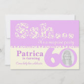 あなたの写真を追加sshサプライズ60th誕生日招待状 招待状 (正面)