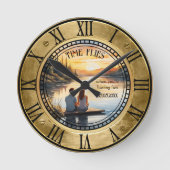 あなたの写真を飾った航海時計 ラウンド壁時計 (正面)