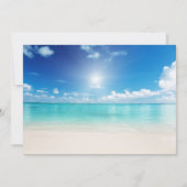 あなたの写真を|が個人化するビーチ結婚式| 招待状 (裏面)