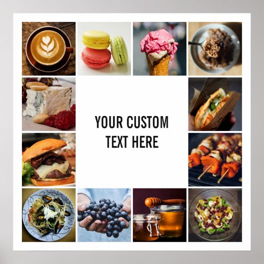 あなたの写真カスタムのコラージュテンプレートポスター ポスター (正面)