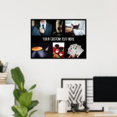 あなたの写真カスタムのコラージュテンプレートポスター ポスター (ホームオフィス)