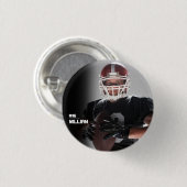 あなたの写真カスタムのサッカーまたはあなたのスポーツのラウンドが 缶バッジ (正面&裏面)