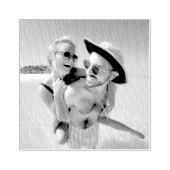 あなたの写真カスタムの四角形 ラバースタンプ (インプリント)