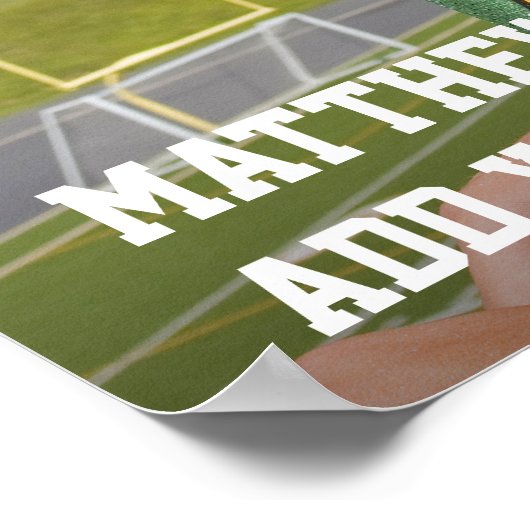 あなたの写真カスタムサッカーまたはあなたのスポーツのフレーム可能 ポスター (角)