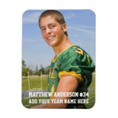 あなたの写真カスタムサッカーまたはあなたのスポーツ マグネット (縦)