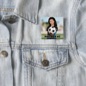 あなたの写真カスタムサッカーまたはあなたのスポーツ 缶バッジ (インサイチュ)