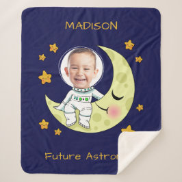 あなたの写真カスタム宇宙飛行士の毛布 シェルパブランケット