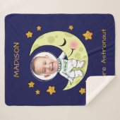 あなたの写真カスタム宇宙飛行士の毛布 シェルパブランケット (正面(横))