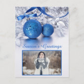 あなたの写真カスタム文字クリスマスポストカード シーズンポストカード