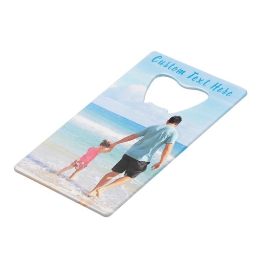 あなたの写真カスタム文字クレジットカードボトルオープナー クレジットカード栓抜き (正面アングル)