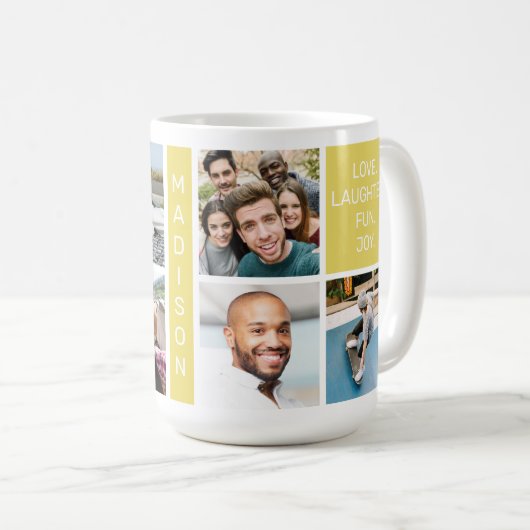 あなたの写真カスタム文字マグカップ コーヒーマグカップ (正面右)