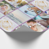 あなたの写真カスタムCollageラベモダンンダー ラッピングペーパー (角)