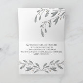 あなたの写真クリスマスの葉と果実 カード (内部)