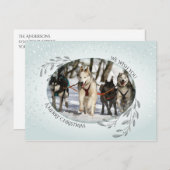 あなたの写真クリスマスの葉と果実 シーズンポストカード (正面/裏面)