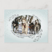 あなたの写真クリスマスの葉と果実 シーズンポストカード (正面)