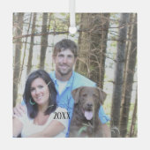 あなたの写真クリスマスオーナメント ガラスオーナメント (正面)