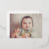 あなたの写真クリスマスカード | Joyful Foil 箔シーズンポストカード (正面/裏面)