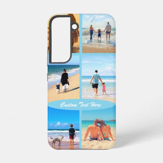 あなたの写真コラージュとテキストをカスタマイズ SAMSUNG GALAXYケース (裏面)