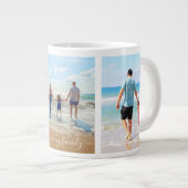 あなたの写真コラージュのマグギフト – 私は私の家族を愛している ジャンボコーヒーマグカップ (正面右)