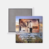 あなたの写真コースタルサンセット日付マグネットを保存 マグネット (正面/裏面)