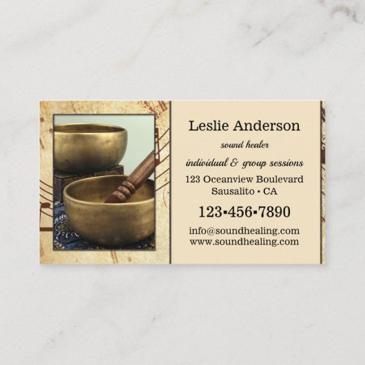 あなたの写真サウンド癒しの音楽スピーチ 名刺 (裏面)