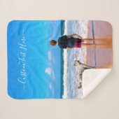 あなたの写真シェラパブランケットカスタム文字名 シェルパブランケット (正面(横))