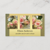 あなたの写真シニア市民気にナース 名刺 (正面)