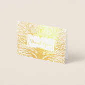 あなたの写真シルバーフォイルのオークツリー結婚感謝する 箔カード (正面)