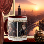 あなたの写真ストライプのヴィンテージマおもしろいマムグ コーヒーマグカップ