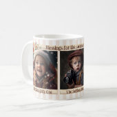 あなたの写真ストライプのヴィンテージマおもしろいマムグ コーヒーマグカップ (正面左)