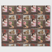 あなたの写真ダークウッドフェスティバルクリスマス ラッピングペーパー (フラット)