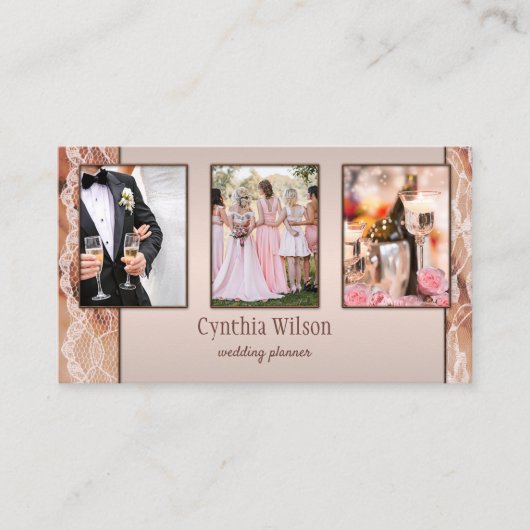 あなたの写真チョコレートレースウェディングプランナー 名刺 (正面)