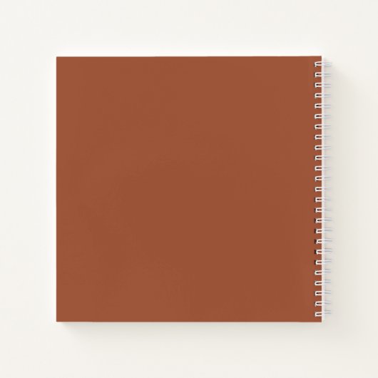 あなたの写真テラコッタ結婚のゲストブック ノートブック (裏面)