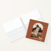 あなたの写真テラコッタ結婚のゲストブック ノートブック (内部)
