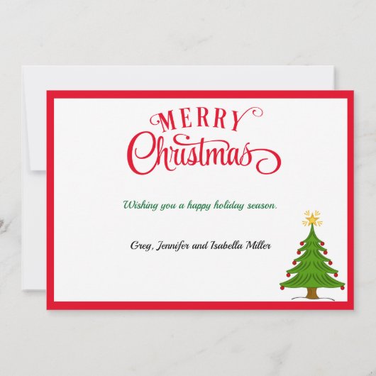 あなたの写真テンプレートwオーバーレイ記念クリスマス (裏面)