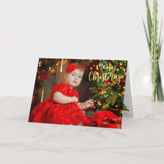 あなたの写真テンプレートw宗教上のクリスマス シーズンカード (正面)