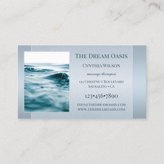 あなたの写真ドリーム青スパマッサージ 名刺 (裏面)