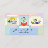 あなたの写真パステル先生または子供作家 名刺 (正面)