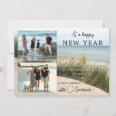 あなたの写真ビーチコラージクリスマスホリデーズカード シーズンカード (裏面)