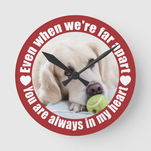 あなたの写真ファーアパートラブ ラウンド壁時計 (正面)