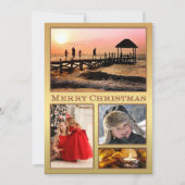 あなたの写真フェスティバルゴールデンクリスマスホリデーズカード シーズンカード (正面)