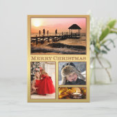 あなたの写真フェスティバルゴールデンクリスマスホリデーズカード シーズンカード (スタンド正面)