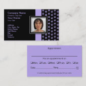 あなたの写真ペットグルーミングの足のプリントを加えて下さい 予約カード (正面/裏面)