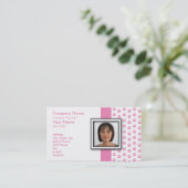 あなたの写真ペットグルーミングの足のプリントを加えて下さい 名刺 (スタンド正面)