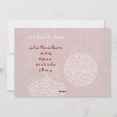 あなたの写真ホワイトオーナメント私の最初のクリスマス シーズンカード (裏面)